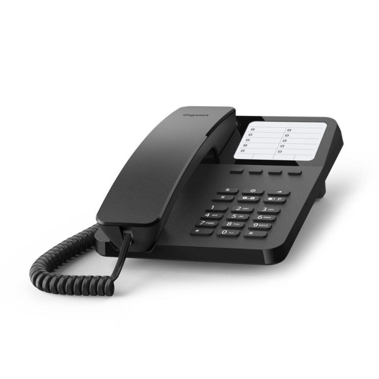 Gigaset DESK 400 - Schnurgebundenes Telefon mit elastischem Kabel - Platz für 10